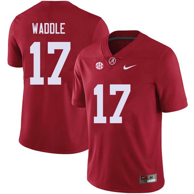 Men #17 Jaylen Waddle Alabama Crimson Tide College Football Jerseys Sale-Red